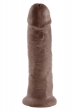 Strap-On Dildo w. Suction Base King Cock 10 Inch brown