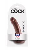 Strap-On Dildo w. Suction Base King Cock 6 Inch brown