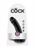 Strap-On Dildo m. Saugfuss King Cock 6 Inch schwarz