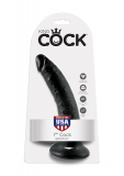 Strap-On Dildo w. Suction Base King Cock 7 Inch black