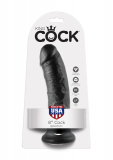 Strap-On Dildo w. Suction Base King Cock 8 Inch black
