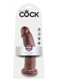 Strap-On Dildo w. Suction Base King Cock 9 Inch brown