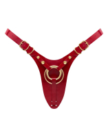 Strap-On Dildo Harness glossy red