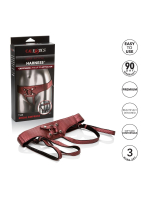 Strap-On Dildo Harness Regal Empress PU-Leather bronze-red 3 O-Rings adjustable Buckle from CALEXOTICS buy
