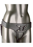 Strap-On Dildo Harness Regal Empress PU-Leather silver