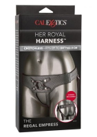 Compra Strap-On Dildoharness Regal Empress in ecopelle argento con sistema di fibbia O-ring di CALEXOTICS