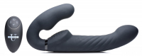 Vibromasseur Strap-On sans ceinture gonflable avec télécommande Twist noir