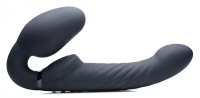Vibromasseur Strap-On sans ceinture gonflable avec télécommande Twist noir