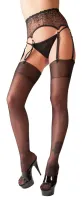 Straps-Strümpfe m. Seidenglanz schwarz