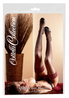 Suspender Stockings w. Lace Top black-red