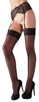 Suspender Stockings w. Lace Top 7cm black