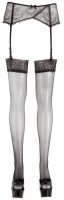 Suspender Stockings w. Lace Top 7cm black