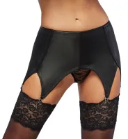 Strapsgurt Leder m. Metallclips Retro-Style