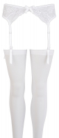 Suspender Belt Lace & Stockings white