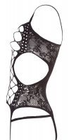 Suspender-Bodystocking w. Thong Mesh & Lace