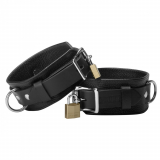 Strict Leather Bondage-Kit 5-Pieces Deluxe lockable black