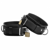 Strict Leather Bondage-Kit 5-Pieces Deluxe lockable black