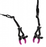 Thong w. Pearls & Labia Clamps Spreader String