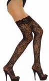 Stockings Lace with Flowers Design & Lace-Top