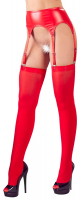 Suspender Belt Mattlook & Stockings red