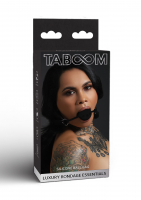 Taboom Bâillon perforé en silicone avec bande en cuir synthétique noir