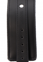 Taboom Ankle Cuffs w. Chain black PU-Leather