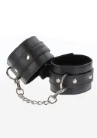 Taboom Handfesseln m. Kette schwarz Kunstleder