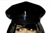Top & Hotpants Costume-Set Police with short sleeve elastic Top & Hotpants with detachable Cords & Police-Hat buy