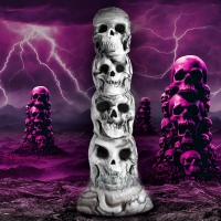 Totenkopf-Dildo Tower of Doom m. Saugfuss Silikon