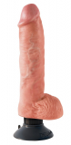 Vibromasseur avec ventouse amovible King Cock 10 inch Balls peau