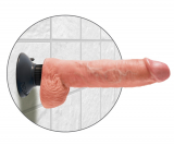 Vibrator w. detachable Suction Base King Cock 10 Inch Balls skin
