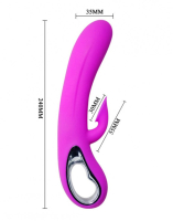 Vibromasseur avec ventouse clitoridienne Romance Sucking silicone rose 12 & 12 modes soyeux double stimulateur acheter