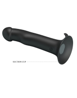 Vibrator pulsating w. Suction Cup Murray Silicone black Penis-shaped wide flared Base by PRETTY LOVE buy cheap