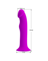 Vibrator pulsating w. Suction Cup Murray Silicone purple Penis shaped vibrating Tip 12 Modes by PRETTY LOVE buy