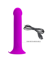 Vibrator pulsating w. Suction Cup Murray Silicone purple Penis shaped 12 Pulse- & Vibration Modes by PRETTY LOVE buy