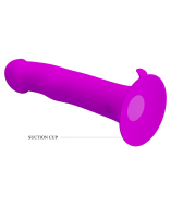 Vibrator pulsating w. Suction Cup Murray Silicone purple Penis-shaped wide flared Base by PRETTY LOVE buy cheap